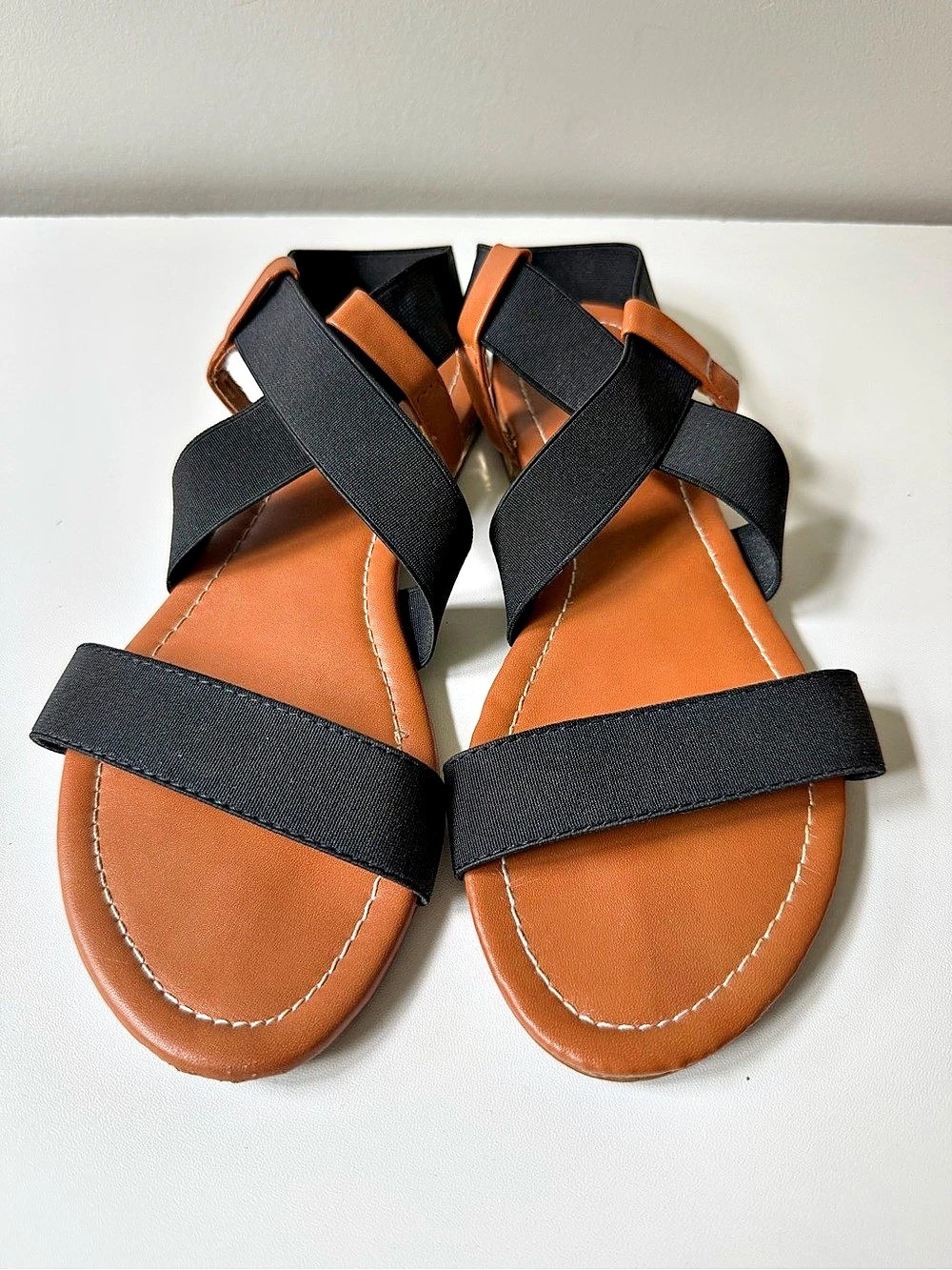 Strappy Sandals in Black & Brown